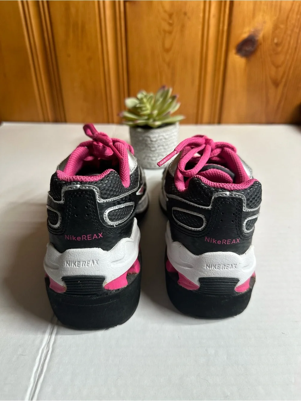Nike Black and Pink Women's Athletic Running Shoes